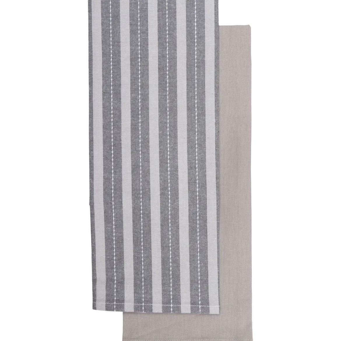 Set de 2 paños de cocina CHARLIZE gris 50x70cm