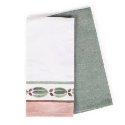 Set de 2 paños de cocina verde