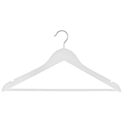 Set De 5 Perchas De Madera Blanca
