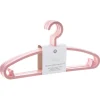 Set De 6 Perchas Plástico Rosa 18x13.5Cm