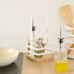 Set de 4 piezas vinagrera/aceitera de vidrio