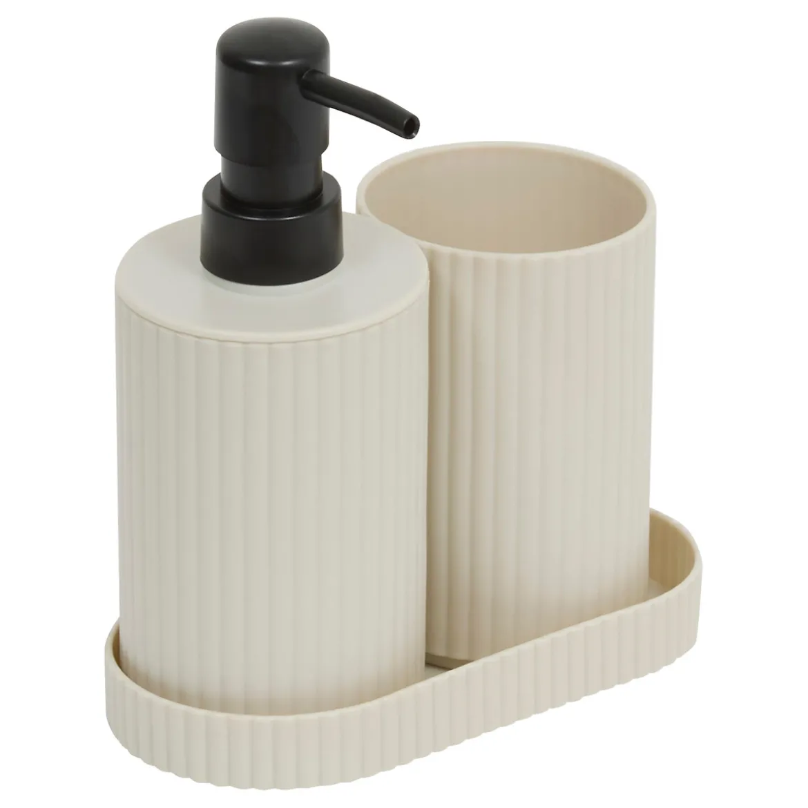Set de 3 piezas wc ESSENTIELS beige