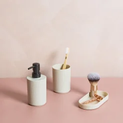 Set de 3 piezas wc ESSENTIELS beige