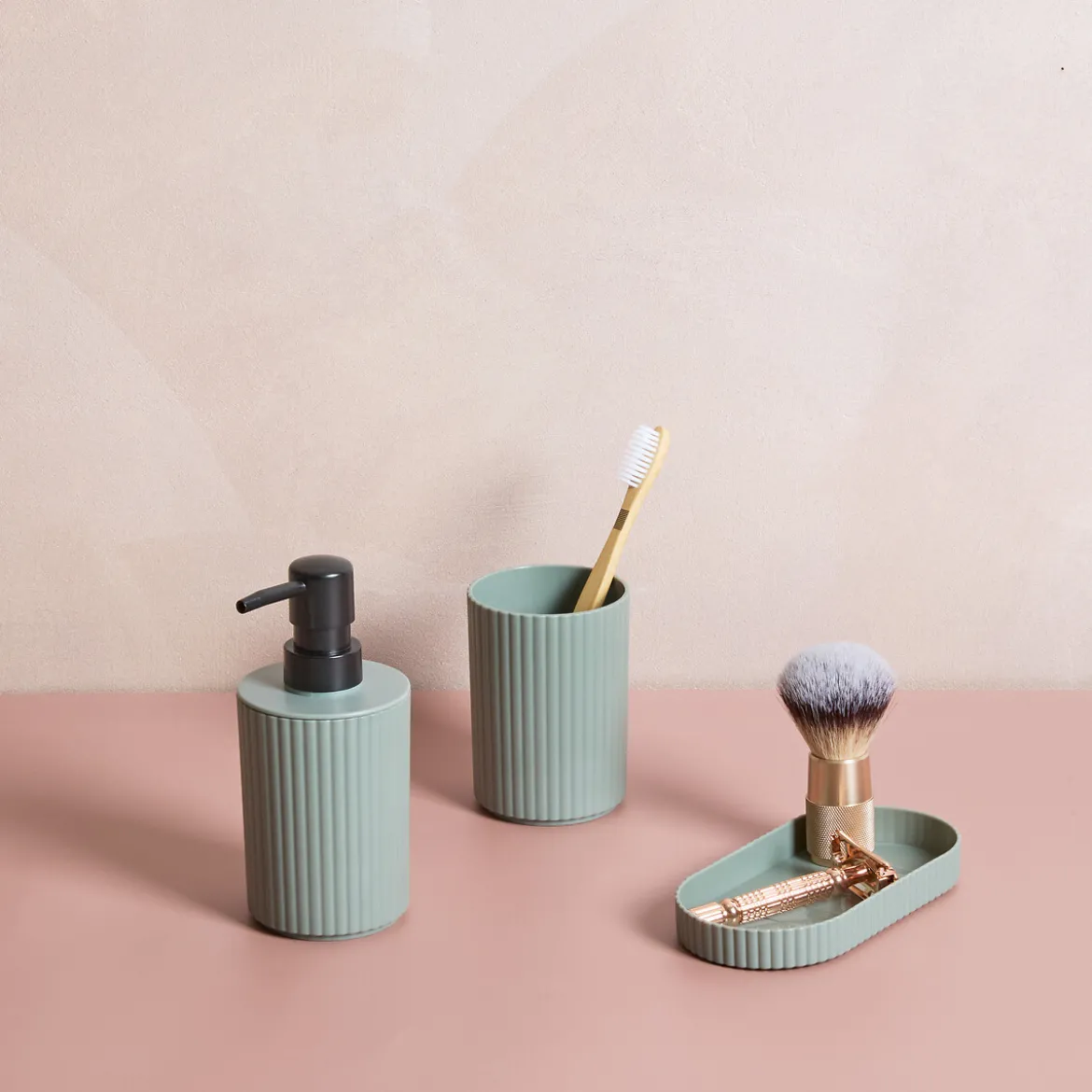 Set de 3 piezas wc ESSENTIELS verde
