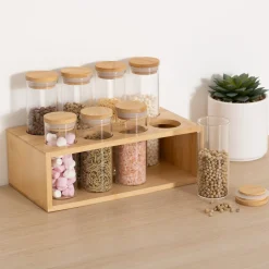 Set de 8 tarros de especias con tapa