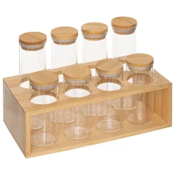 Set de 8 tarros de especias con tapa