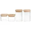 Set de 4 tarros de vidrio apilables