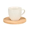 Set de 6 tazas de café con base de bambú