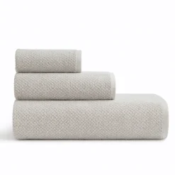 Set de 3 toallas de baño ALIZEE gris