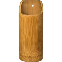 Set de 4 utensilios de bambú con soporte