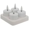 Set de 4 velas tealight led AITOR blanco