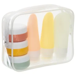Set de viaje de 6 frascis de silicona