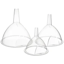 Set 3 Embudos De Plástico Transparente