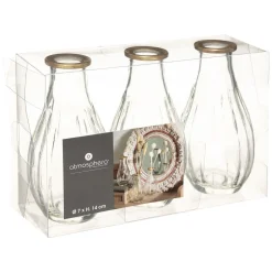 Set 3 jarrones de vidrio WONDER 14cm