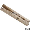 Set 24 Pinzas De Madera Para Ropa