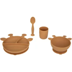 Set 4 Pzas Vajilla De Silicona Jirafa