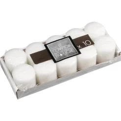 Set 10 Velas Blancas 3.8x3.8Cm