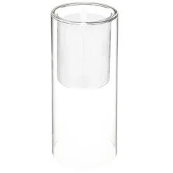 Set 3 velas led con portavelas de vidrio
