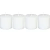 Set 4 Velas Rústicas Blancas 4.5Cm