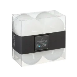 Set 4 Velas Rústicas Blancas 4.5Cm