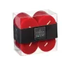 Set 4 Velas Rústicas Rojas 4.5Cm