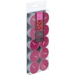 Set 10 Velas Tealight Aroma Frambuesa