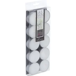 Set 10 Velas Tealight Aroma Jazmín