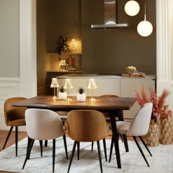Silla ACCRA de tela beige