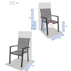 Silla ALLURE gris grafito