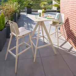 Silla alta TERZANO argile de aluminio
