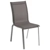 Silla apilable AXANT de aluminio marrón