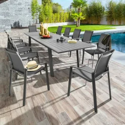 Silla apilable AXANT gris oscuro