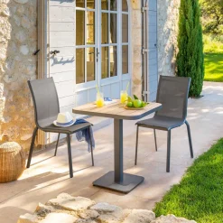 Silla apilable AXANT gris oscuro