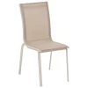 Silla apilable AXANT gris pardo de aluminio