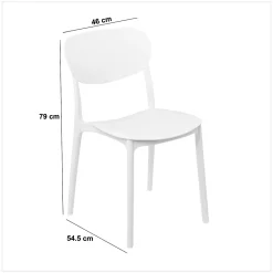 Silla Apilable Blanca