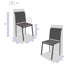 Silla apilable ESSENTIA gris antracita