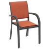 Silla apilable PIAZZA naranja en aluminio