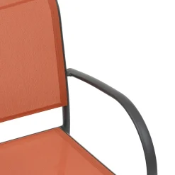 Silla apilable PIAZZA naranja en aluminio