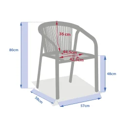Silla apilable RIU marrón