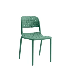 Silla apilable TRAMA verde