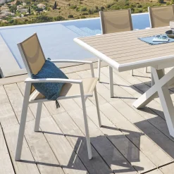 Silla AXIOME noisette y blanco