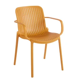 Silla BARI amarilla con reposabrazos