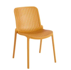 Silla BARI amarilla sin reposabrazos