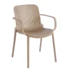Silla BARI beige con reposabrazos