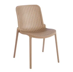 Silla BARI beige sin reposabrazos