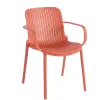 Silla BARI naranja con reposabrazos