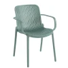 Silla BARI verde con reposabrazos