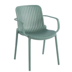 Silla BARI verde con reposabrazos