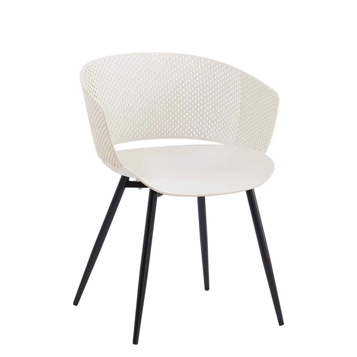Silla BLED Blanca Con Patas De Metal