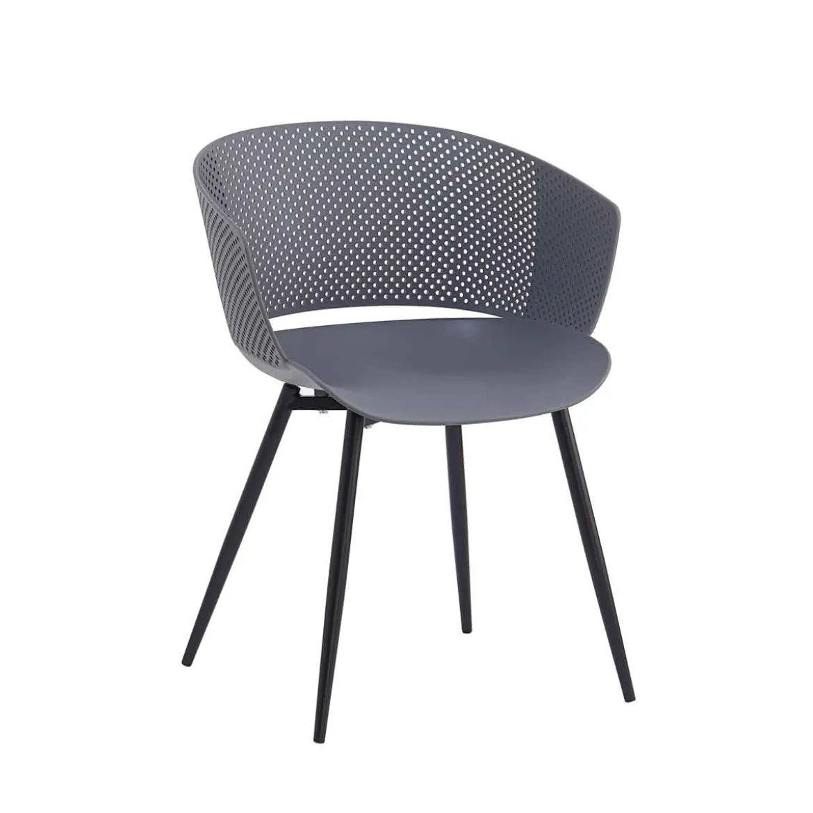 Silla BLED Gris Con Patas De Metal